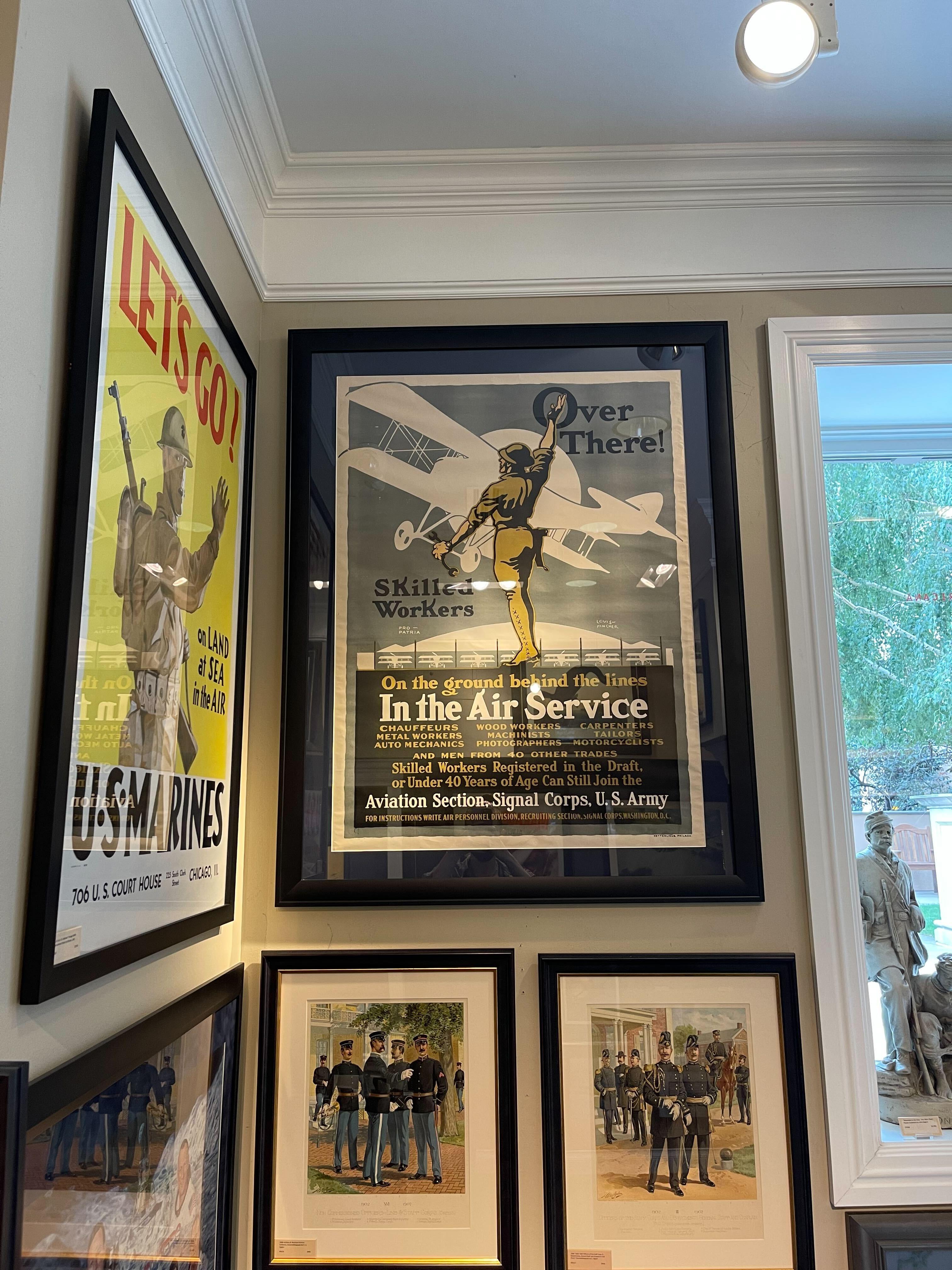 Army Air Service „Over There!“ Recruitment-Poster aus dem Ersten Weltkrieg von Louis Fancher, 1918 (Frühes 20. Jahrhundert) im Angebot