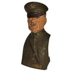 Antique Army General John Joseph Pershing Dated 1919 Coin Bank