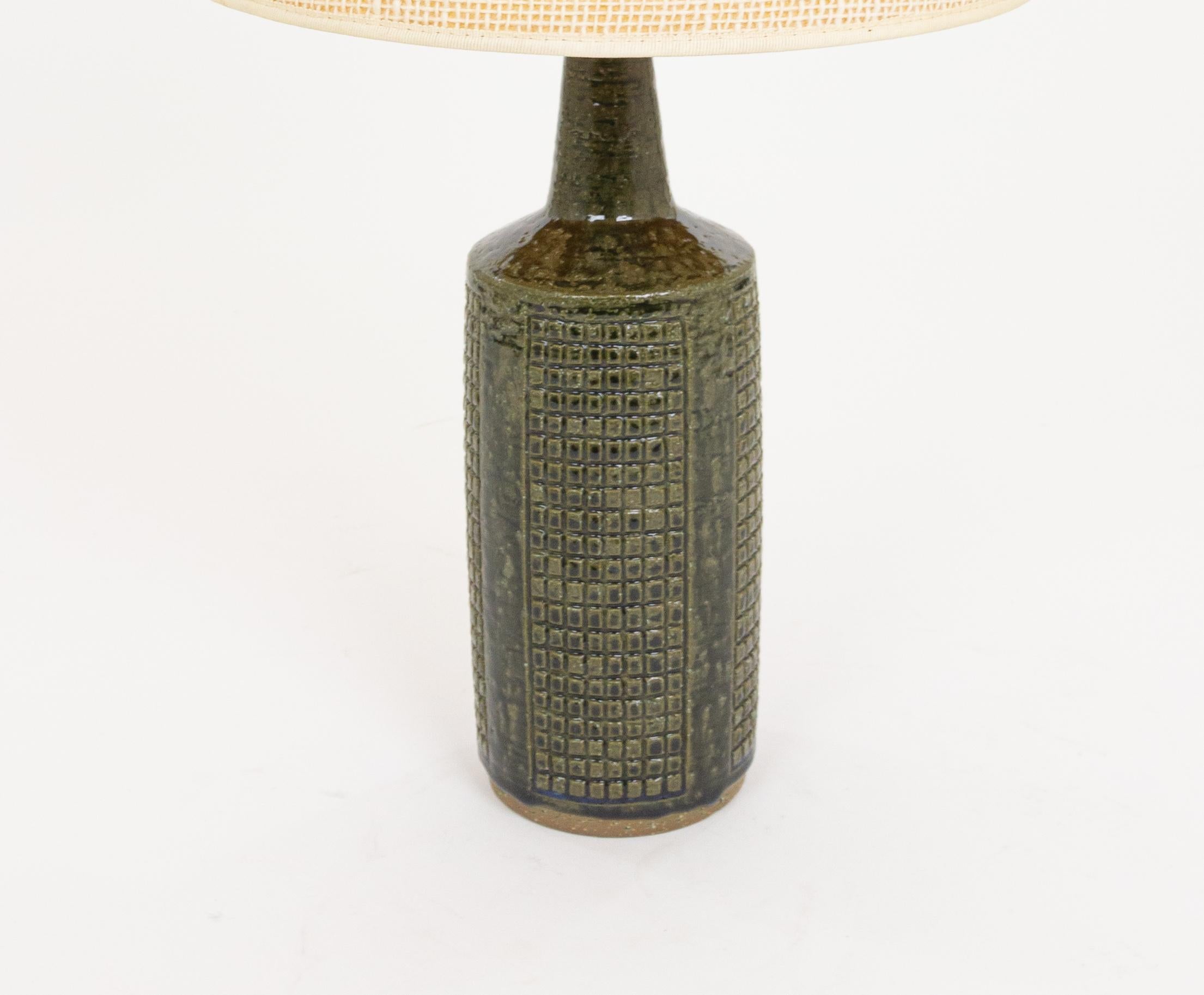 Danish Army Green DL/30 table lamp by Linnemann-Schmidt for Palshus, 1960s For Sale