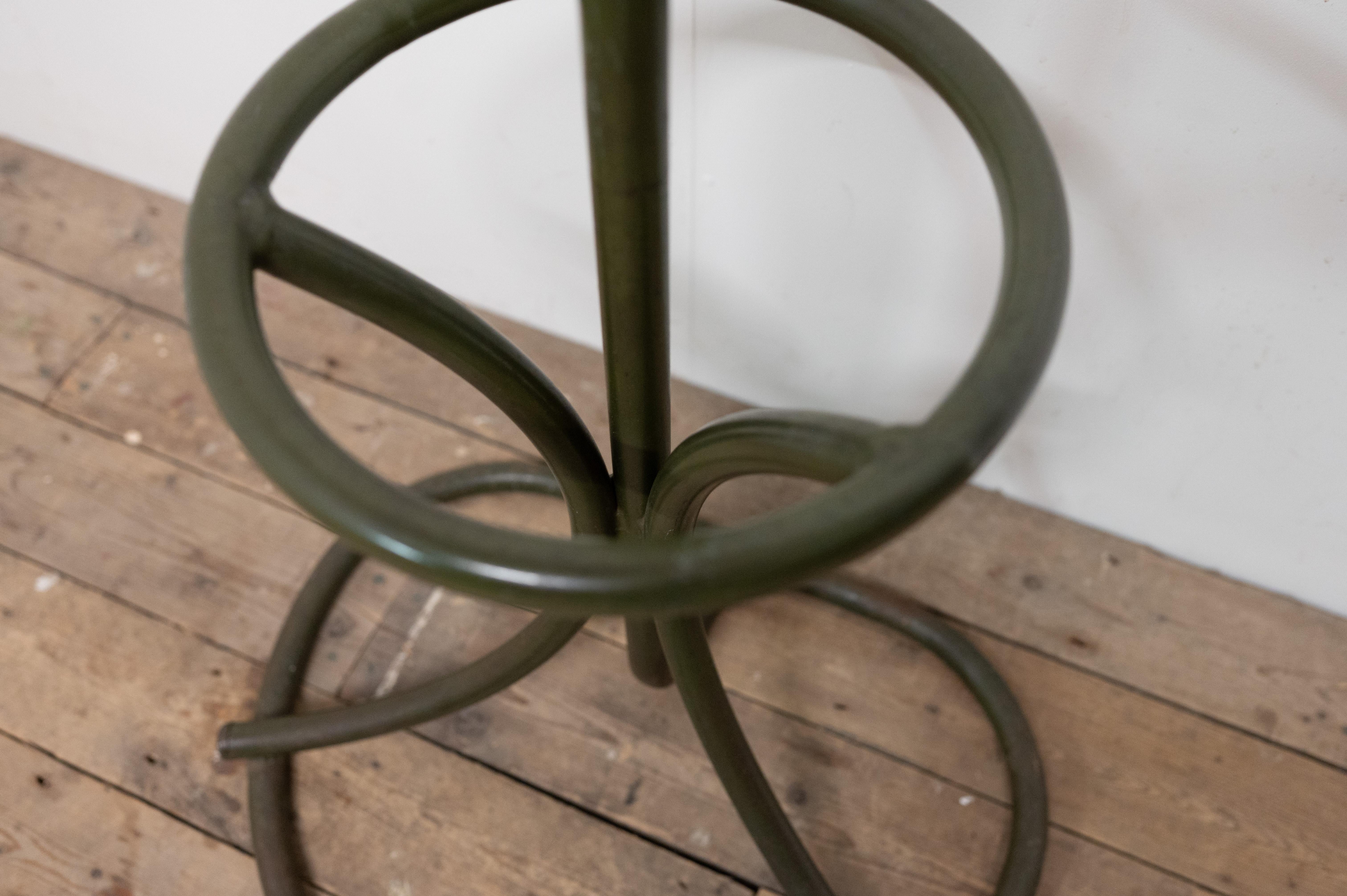 Army Green Industrial Metal Coat Stand  Flat to Wall Design 2