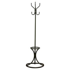 Army Green Industrial Metal Coat Stand  Flat to Wall Design