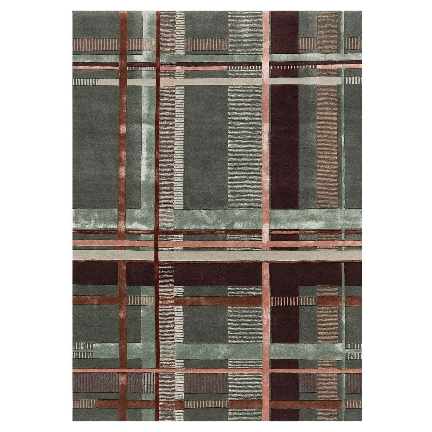 Army Green Rug by Volver Studios For Sale at 1stDibs