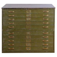 Museum Flat File Cabinet Large Art Storage Drawers Maps Historical Artwork  Photo