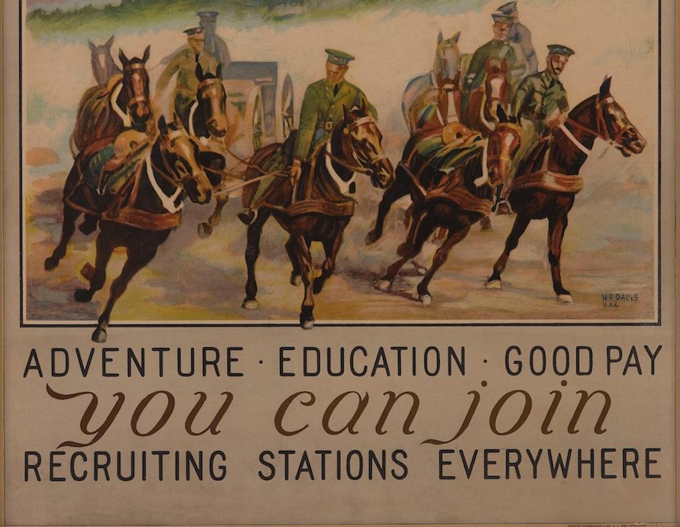 American U.S. Army Antique Recruitment Poster, 