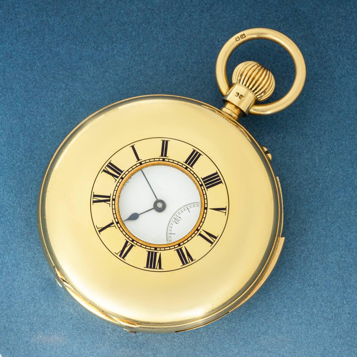Army & Navy Gold Half Hunter Minute Repeater Pocket Watch C1882 For Sale 3