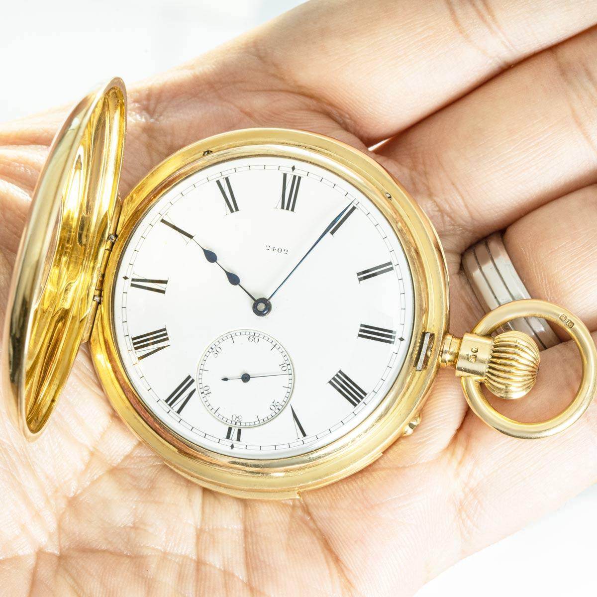 Army & Navy Gold Half Hunter Minute Repeater Pocket Watch C1882 For Sale 4