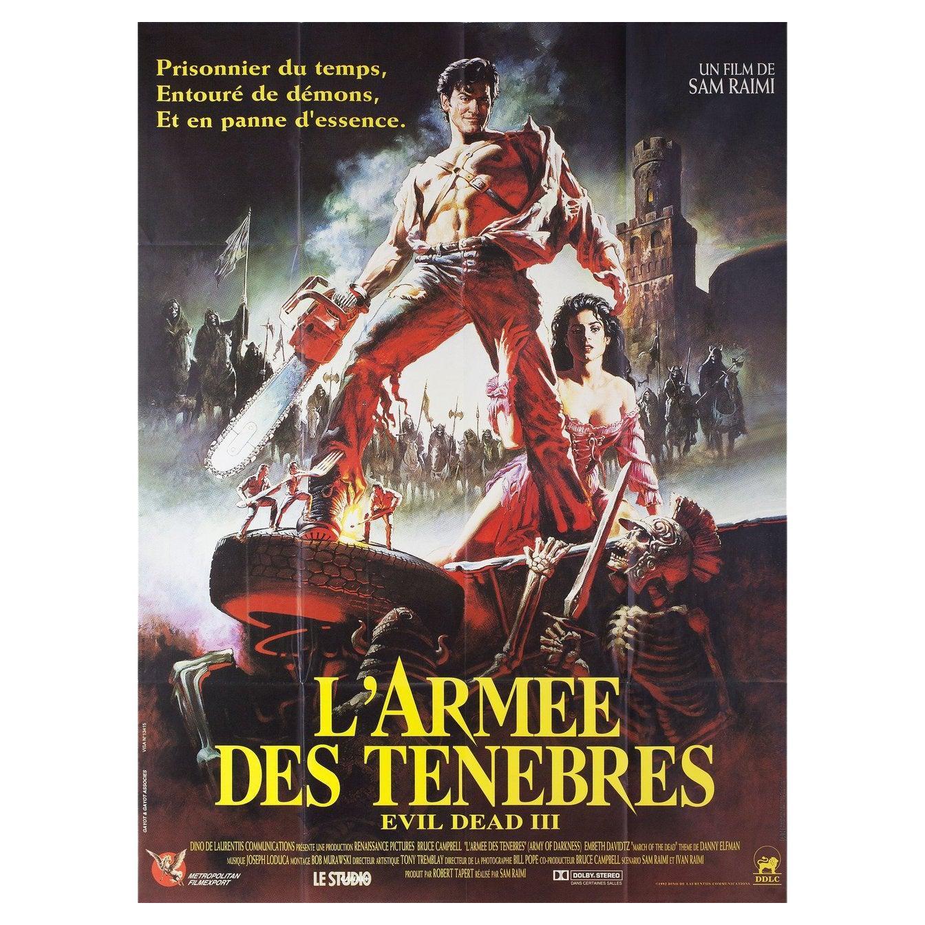 Army of Darkness 1993 French Grande Film Poster For Sale