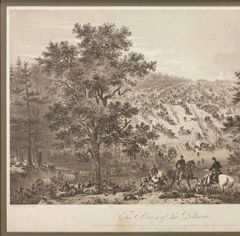 Américain Army of the Potomac par John Bachelder, lithographie de l'époque de la guerre de Sécession, vers 1863 en vente