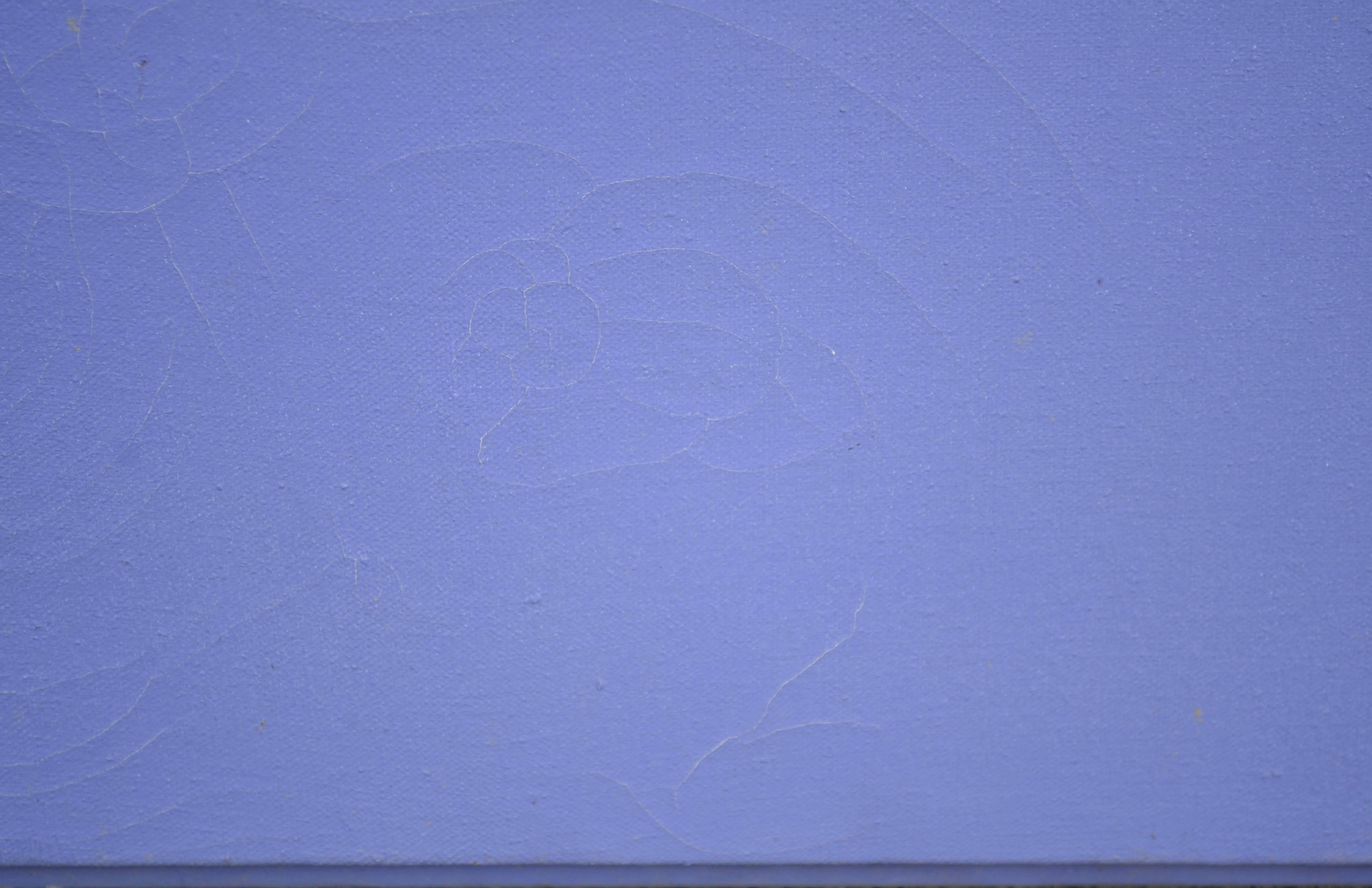 Zuni Moon - Astratto geometrico minimalista del 1970 - Painting Simbolismo di Arn Ghigliazza
