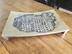 Arnaldo Gamba - Centro de mesa grande de aluminio fundido, Italia 2004