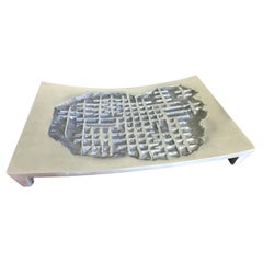Arnaldo Gamba – großer Tafelaufsatz aus Aluminiumguss, Italien 2004