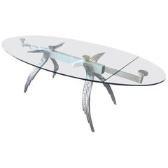 Table rétractable d'Arnaldo Gamba, vers 1980, Italie