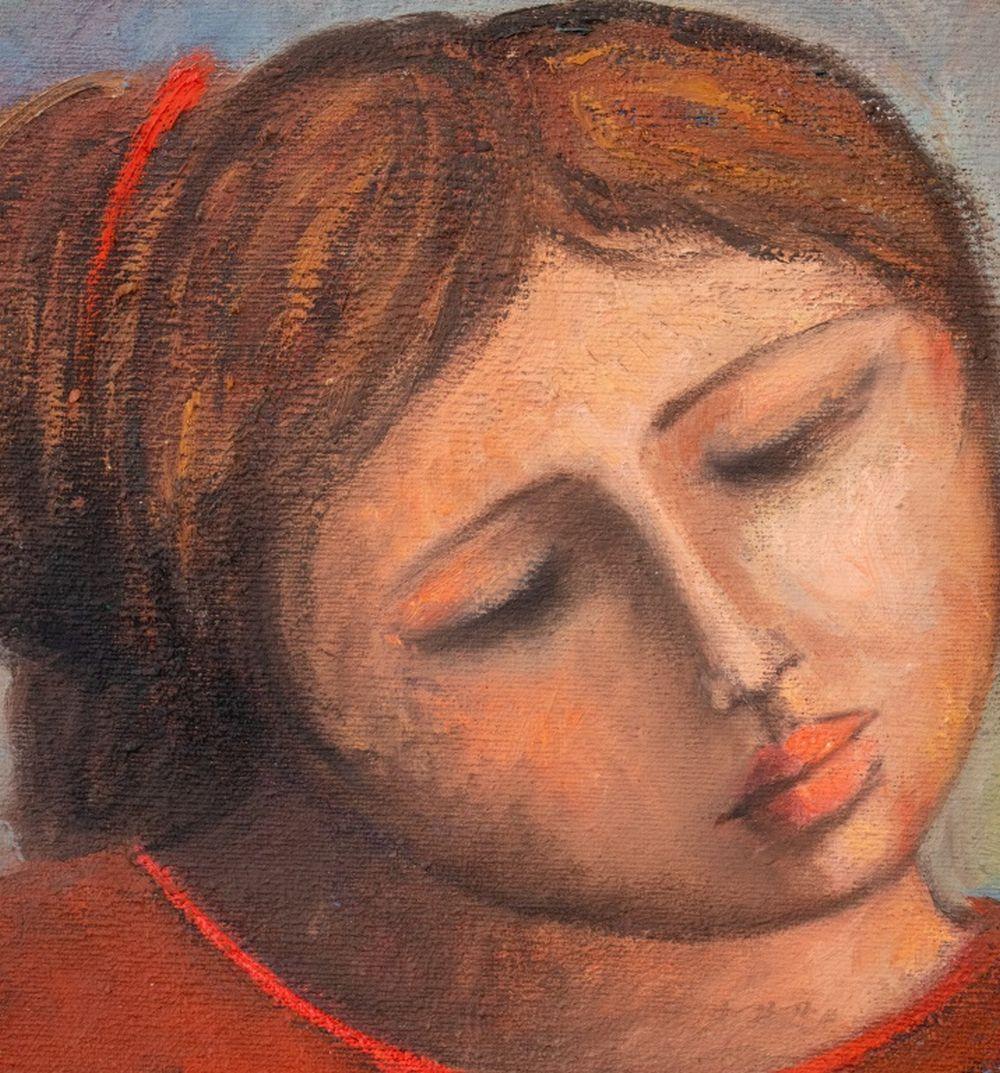 Porträt einer Frau (Moderne), Painting, von Arnaldo Miccoli