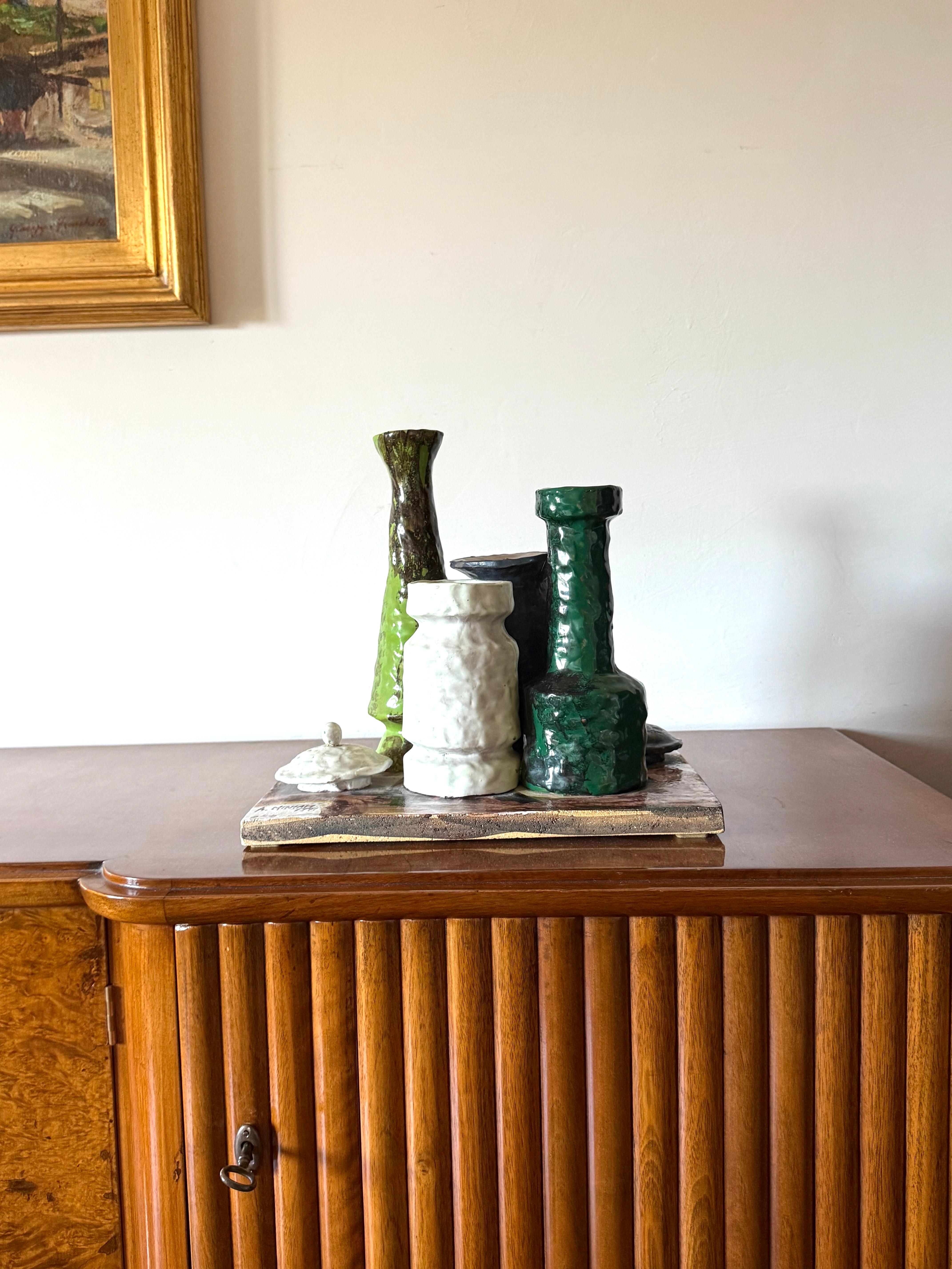 Mid-Century Modern Arnaldo Miniati, Morandi allegory Sculpture, ed. 8/50, Italie 1971 en vente
