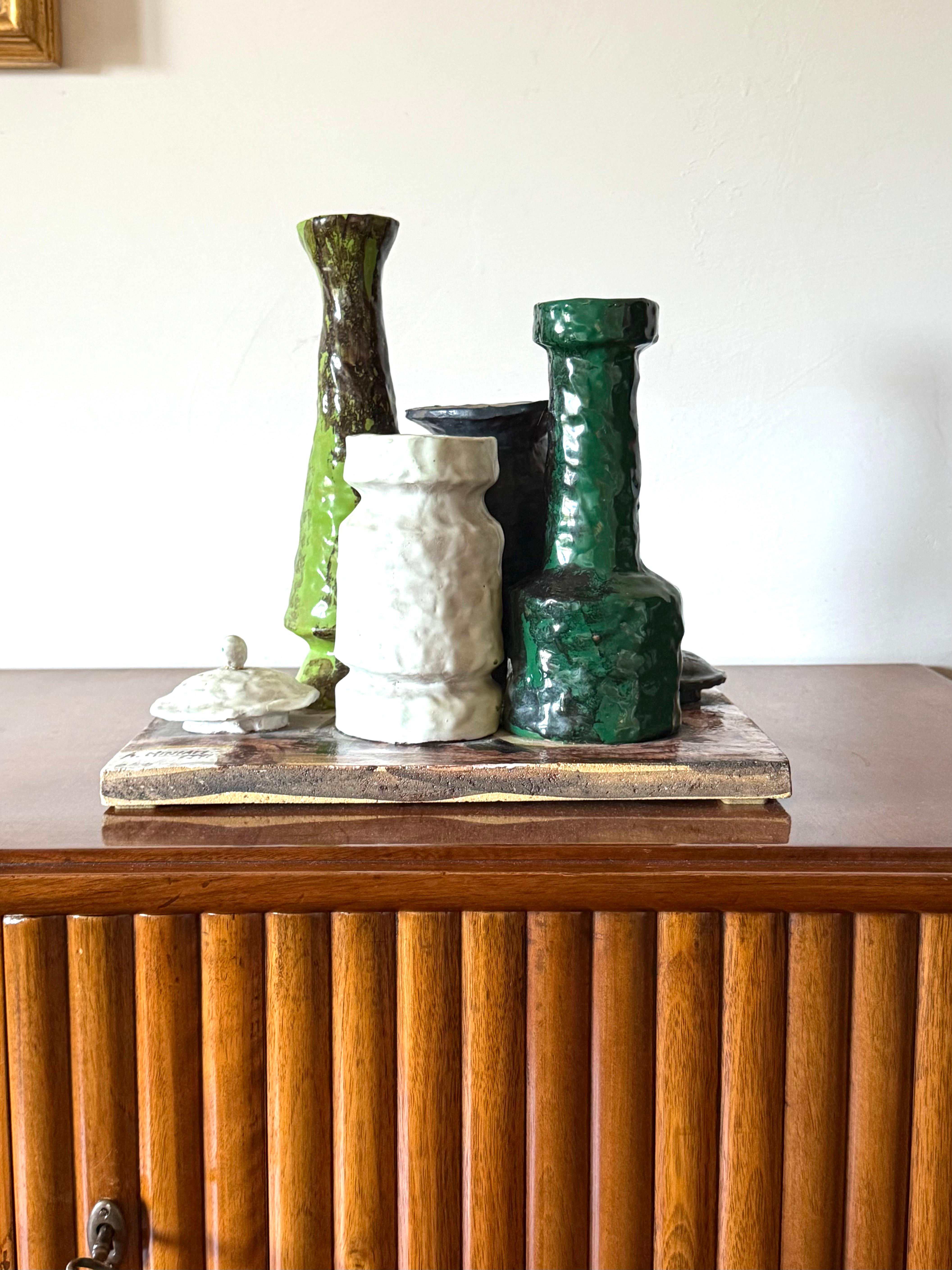 Italian Arnaldo Miniati, Morandi allegory Sculpture, ed. 8/50, Italie 1971 en vente