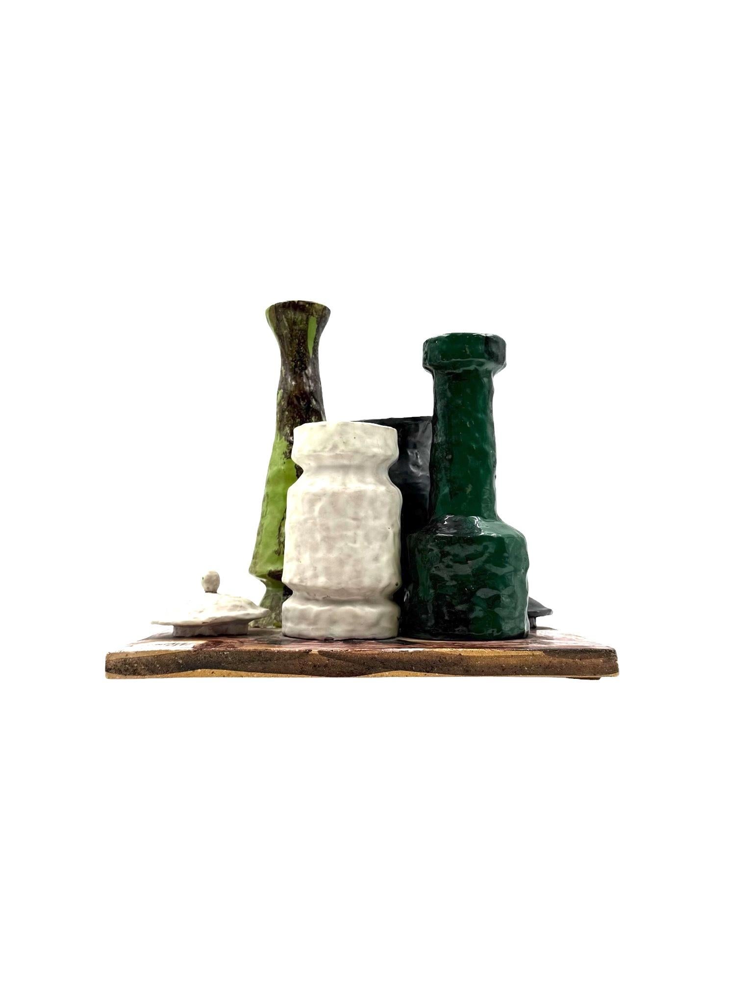 Late 20th Century Arnaldo Miniati, Morandi allegory Sculpture, ed. 8/50, Italie 1971 en vente