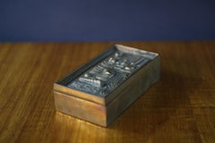Arnaldo Pomodoro and Giò Pomodoro bronze box from the 1950s