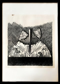 Arnaldo Pomodoro ( 1926 ) - La rottura nella forma solare - Aguafuerte y aguatinta