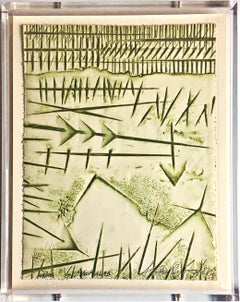 Arnaldo Pomodoro - di Auguri, rara acquaforte firmataN, de-accessione del museo, incorniciata