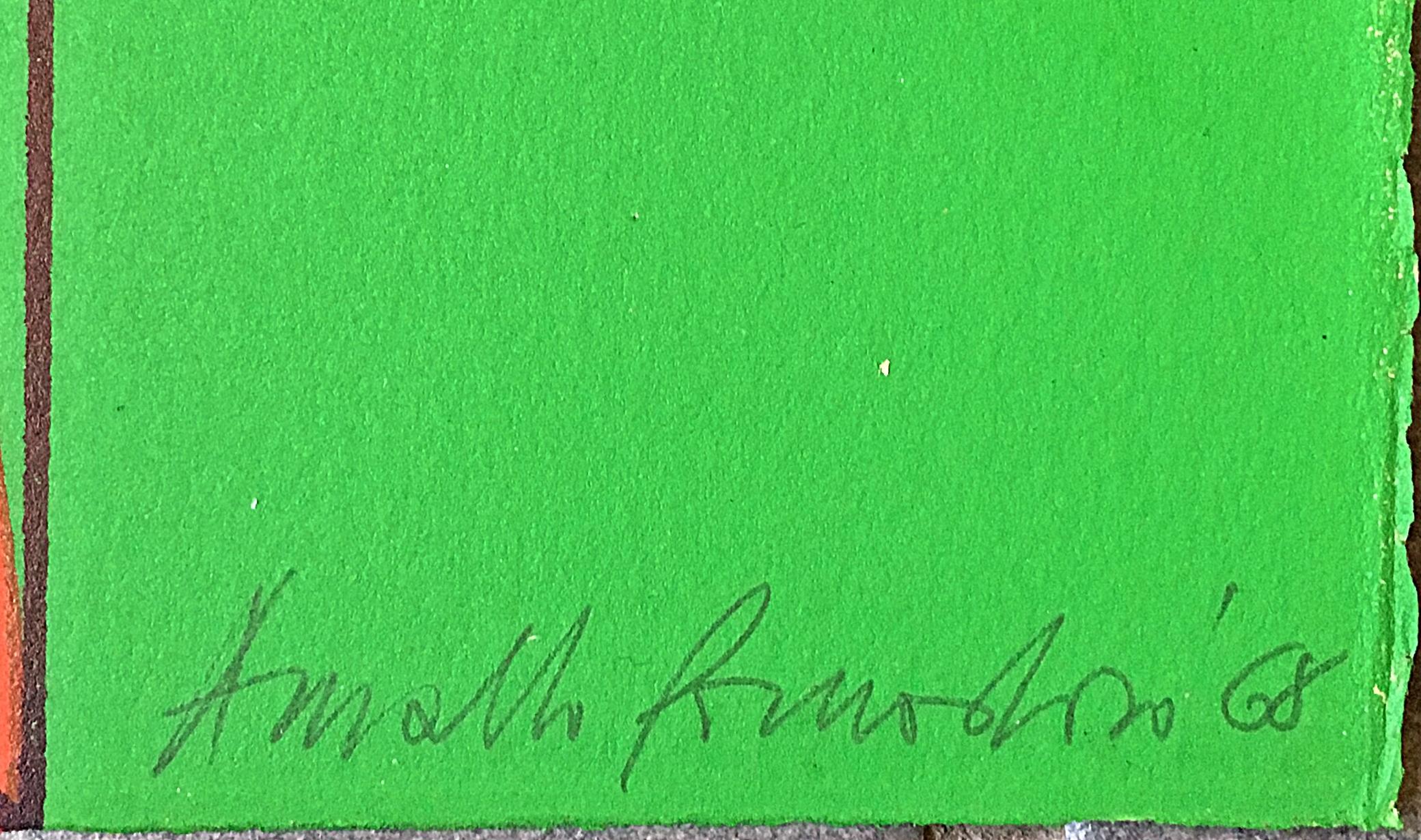 Arnaldo Pomodoro
Abstraction géométrique sans titre du milieu du siècle, 1968
Sérigraphie avec couleurs sur papier chiffon avec bords gaufrés
Signé à la main, numéroté 44 de l'édition de 80 et daté par l'artiste au recto. Estampillé à l'aveugle.
30