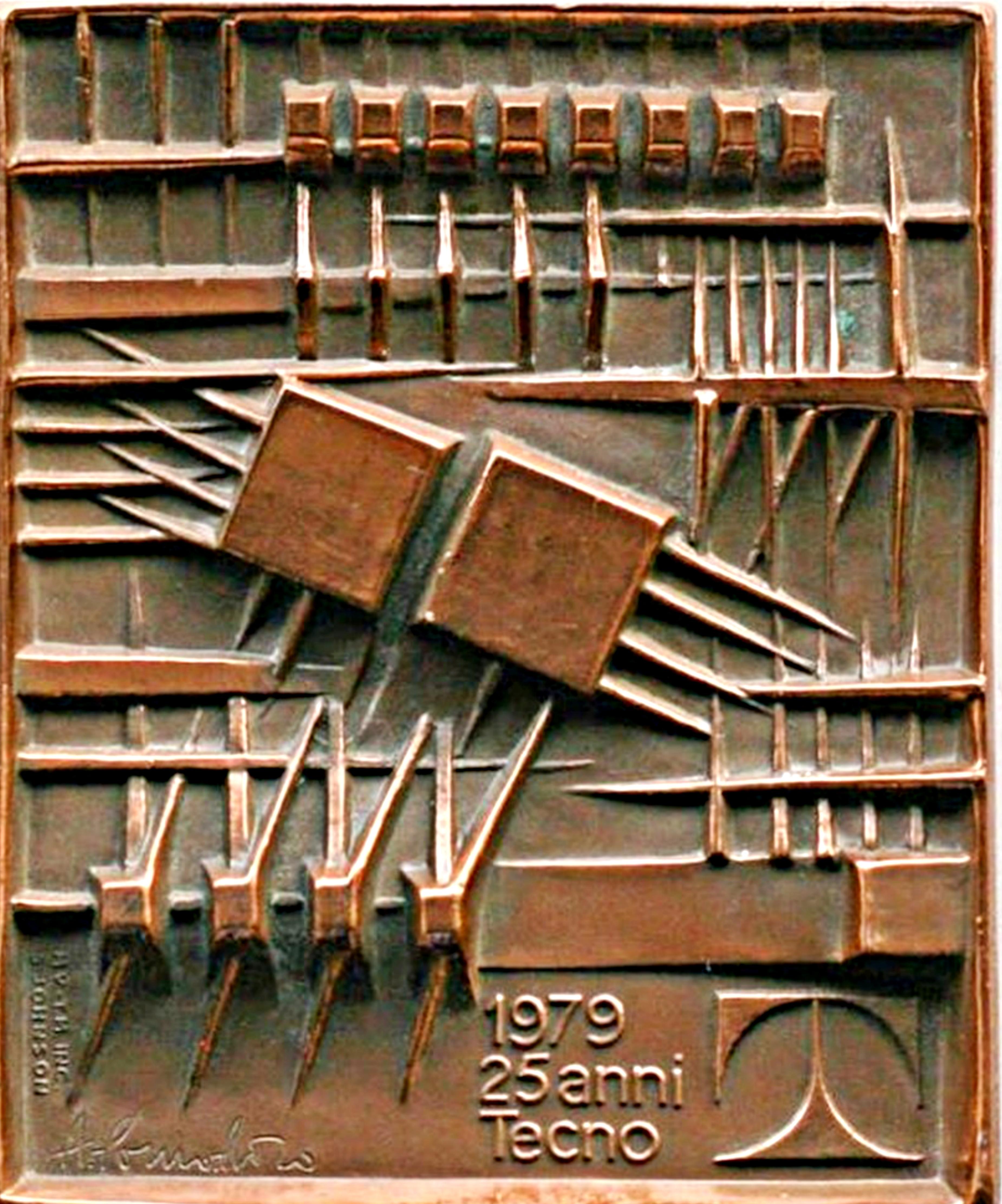 Medaglia 25 Anni Tecno Limited Edition bronze medallion plaque famous sculptor