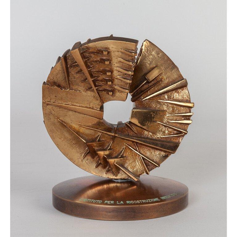 Arnaldo Pomodoro ( 1926 ) - Rotazione Ascensoriale - Bronze Sculpture - 1993 For Sale 1