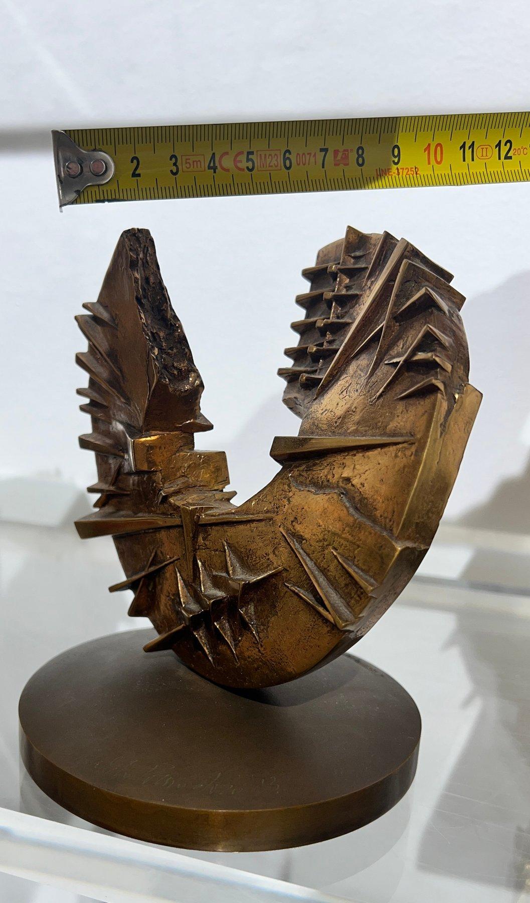 Arnaldo Pomodoro ( 1926 ) - Rotazione Ascensoriale - Bronze Sculpture - 1993 For Sale 3