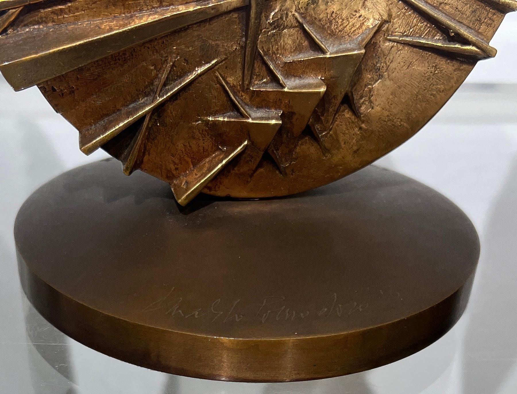 Arnaldo Pomodoro ( 1926 ) - Rotazione Ascensoriale - Bronze Sculpture - 1993 For Sale 4