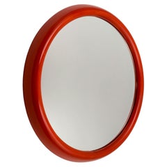 Arnaldo Radaelli Mirage Round Mirror Orange Italy 1970s