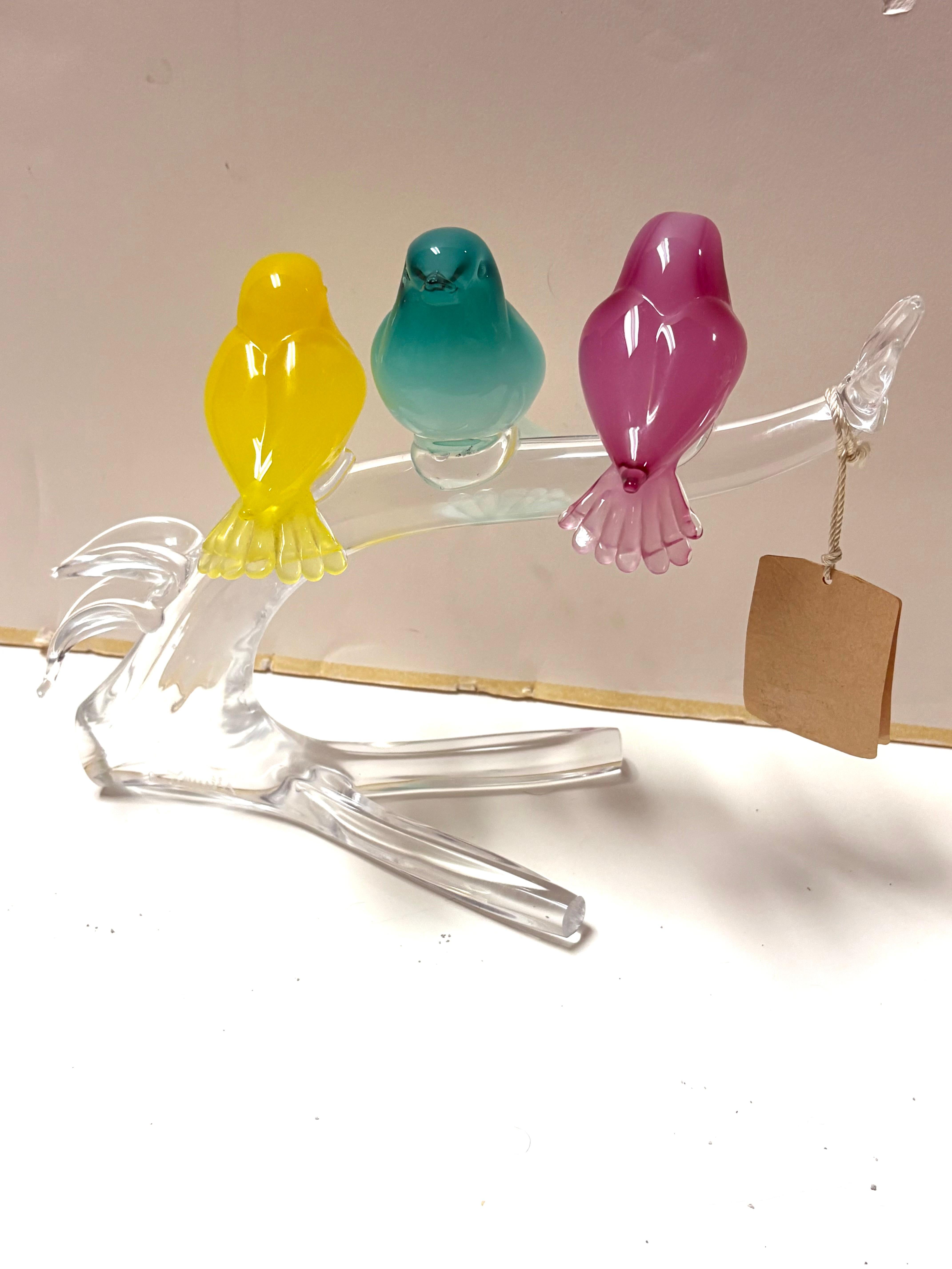 "Vögel auf einem Branch" – Sculpture von Arnaldo Zanella