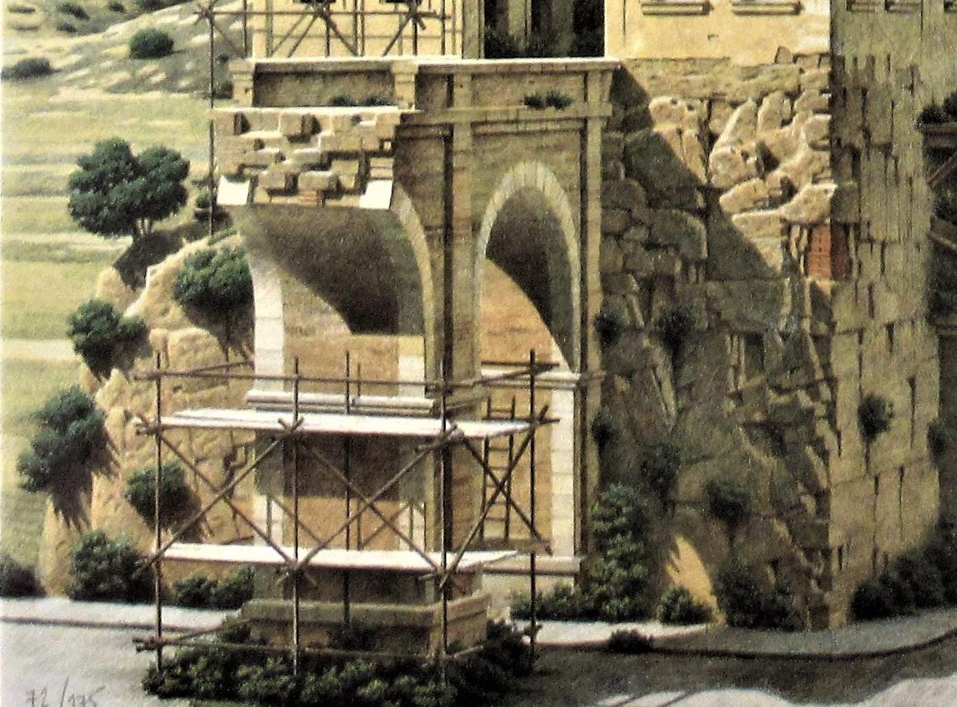 The Bridge - Surrealist Print by Arnau Alemany Batalla