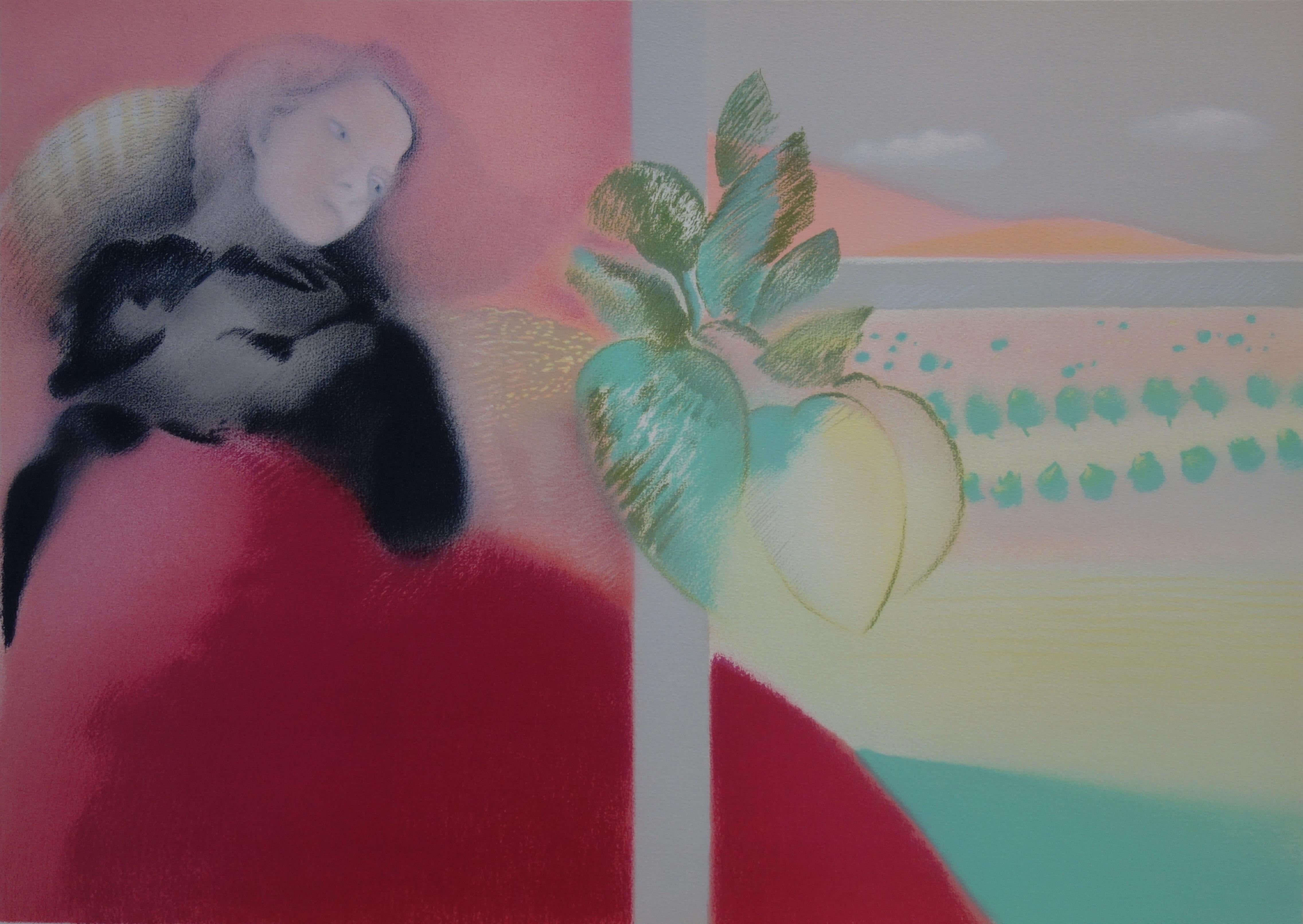 The Dreamer - Original Handsigned Lithograph For Sale 1