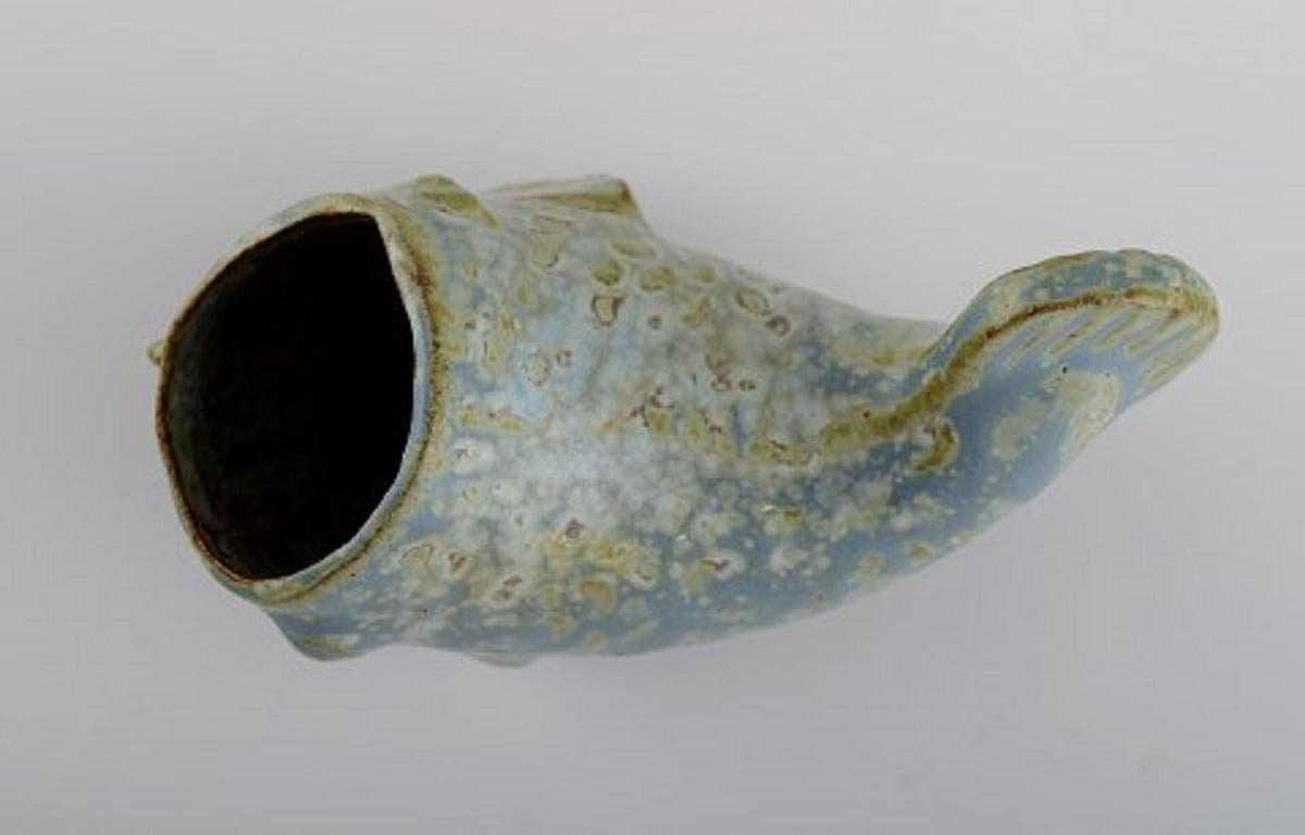 Mid-20th Century Arne Bang, Denmark, Fish in Glazed Ceramics