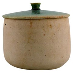 Arne Bang, Denmark, Jam Jar in Glazed Ceramics, Mid-20th C.