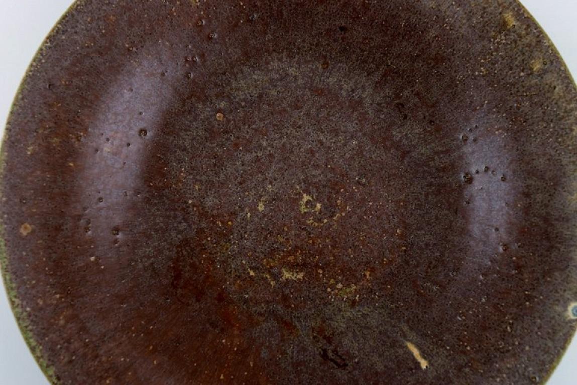 Danish Arne Bang, Denmark, Round Bowl / Dish in Glazed Ceramics For Sale