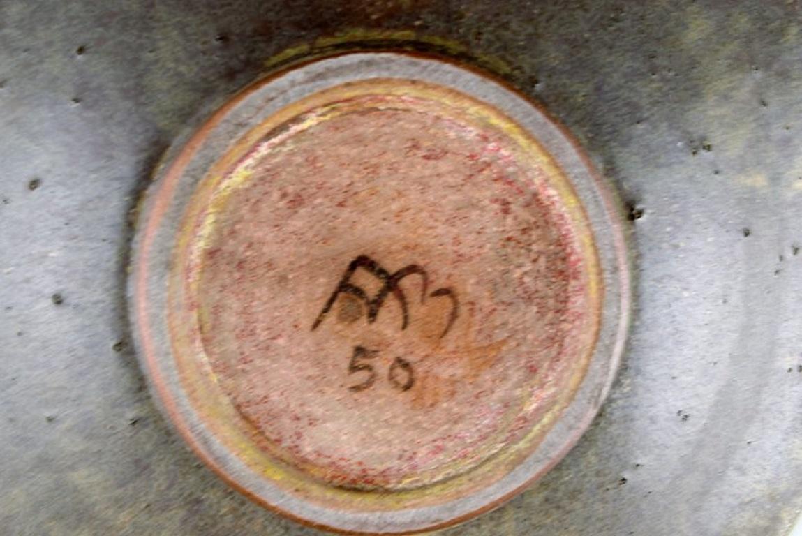 Mid-20th Century Arne Bang, Denmark, Round Bowl / Dish in Glazed Ceramics For Sale