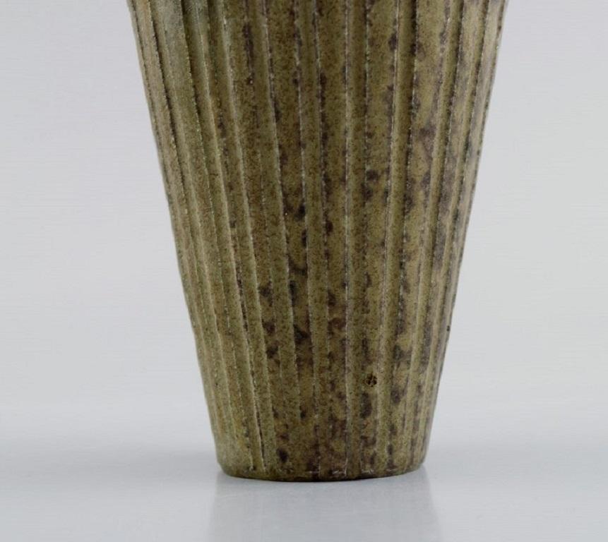 20th Century Arne Bang, Denmark, Vase in Glazed Ceramics, Mid-20th C