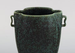 Arne Bang, Denmark, Vase with Handles in Glazed Ceramics
