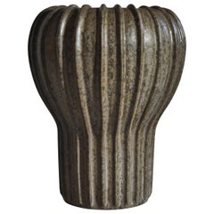 Arne Bang Art Deco Stoneware Vase from Own Studio, 1930s