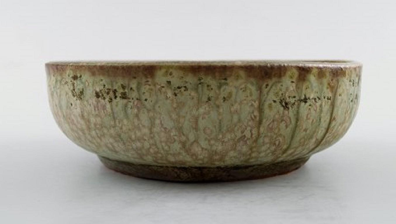 Scandinavian Modern Arne Bang Ceramic Bowl, Denmark, 1940s-1950s