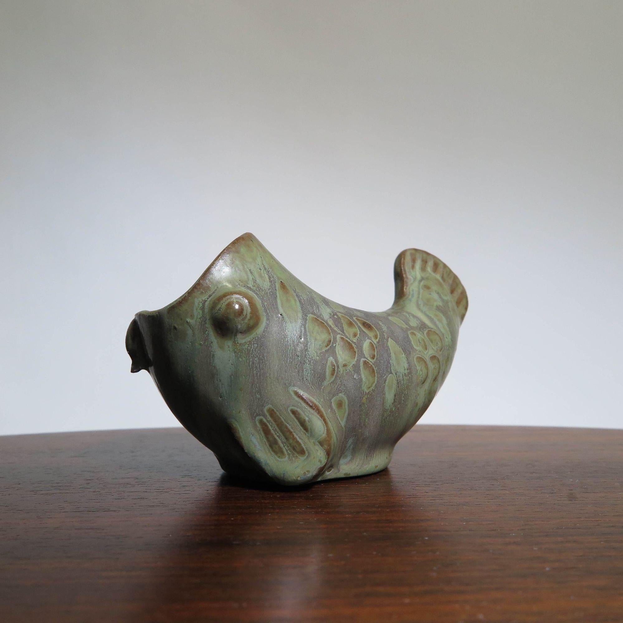 Scandinavian Modern Arne Bang Ceramic Fish For Sale