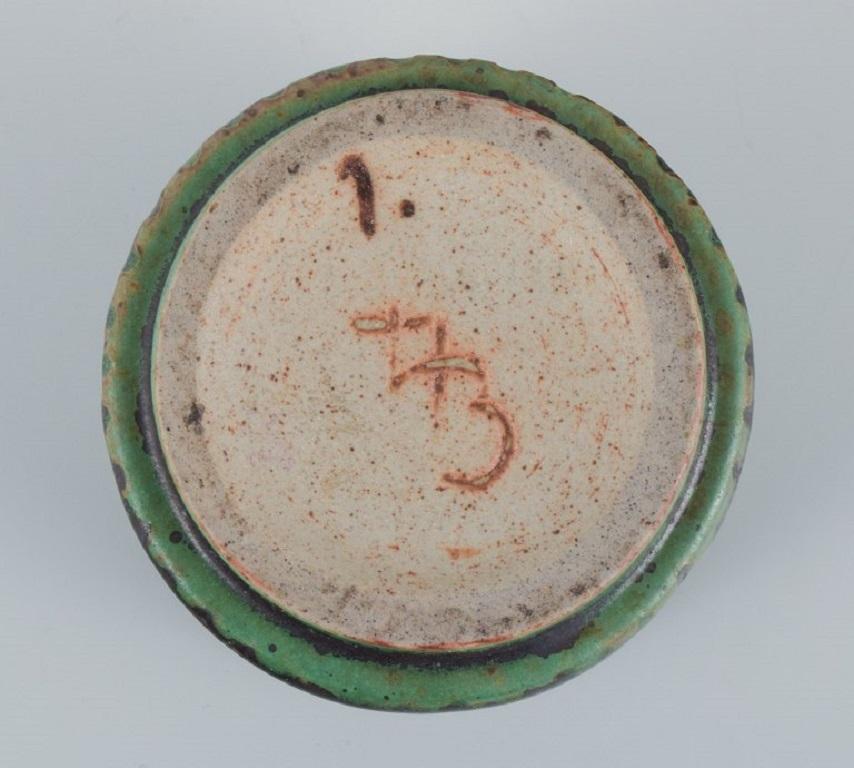 Arne Bang, Ceramic Jam Jar in Grooved Design, 1940s/50s For Sale 2