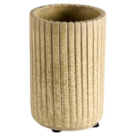 Arne Bang, Cylindrical Fluted Vase, Denmark, 1930s