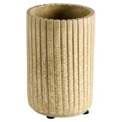 Arne Bang, Cylindrical Fluted Vase, Denmark, 1930s