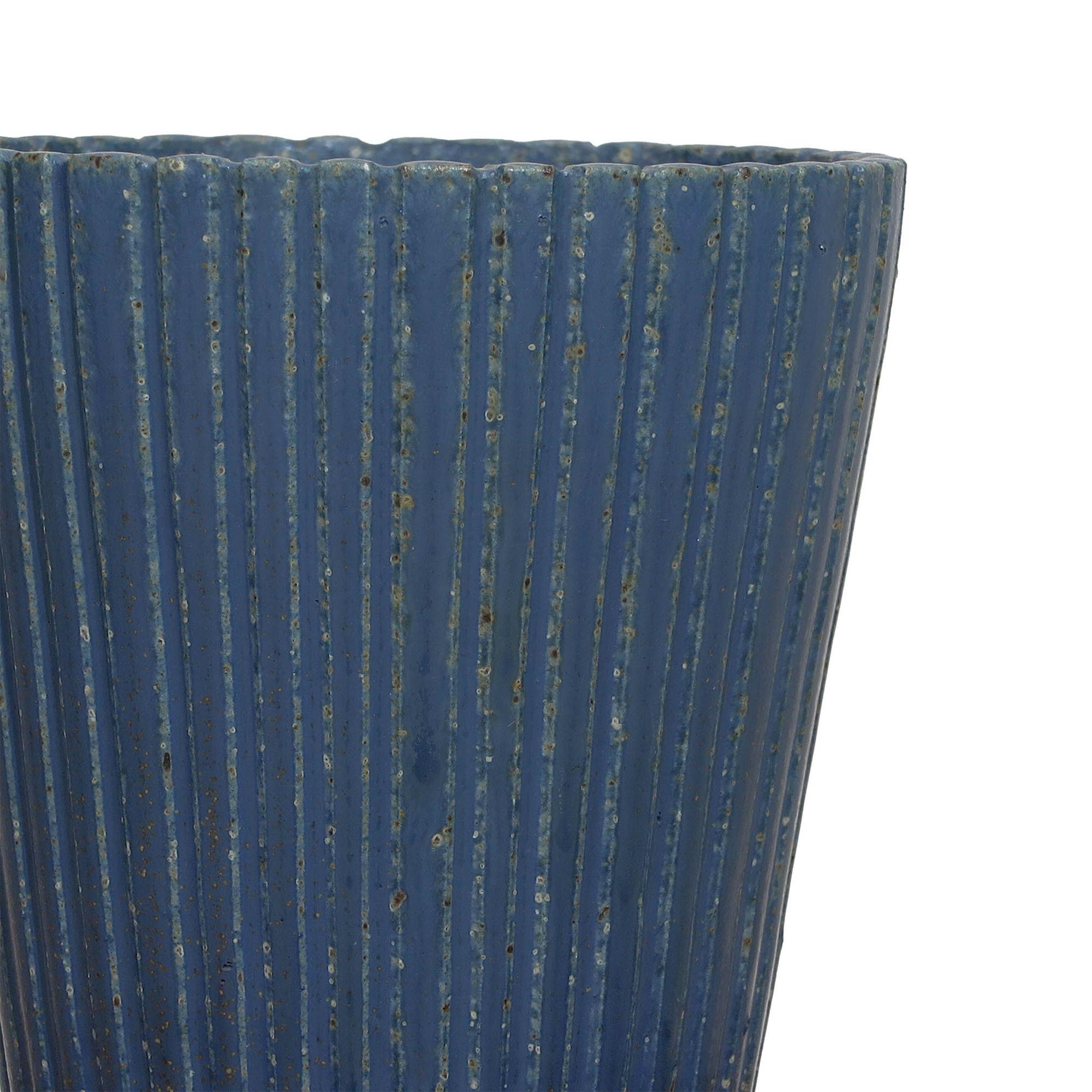Scandinave moderne Vase danois en céramique et grès bleu Arne Bang en vente
