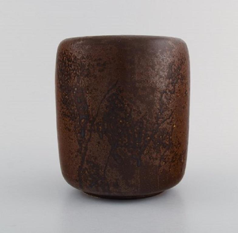 Arne Bang, Denmark, Jar in Glazed Ceramics, Mid-20th Century In Excellent Condition For Sale In Copenhagen, DK
