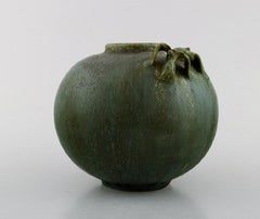 Arne Bang, Denmark, Round Vase in Glazed Ceramics, 1940s
