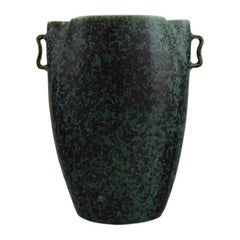 Arne Bang, Denmark, Vase with Handles in Glazed Ceramics