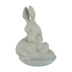 Arne Bang, Figurine of a Deer in Stoneware, Mid-20th Century