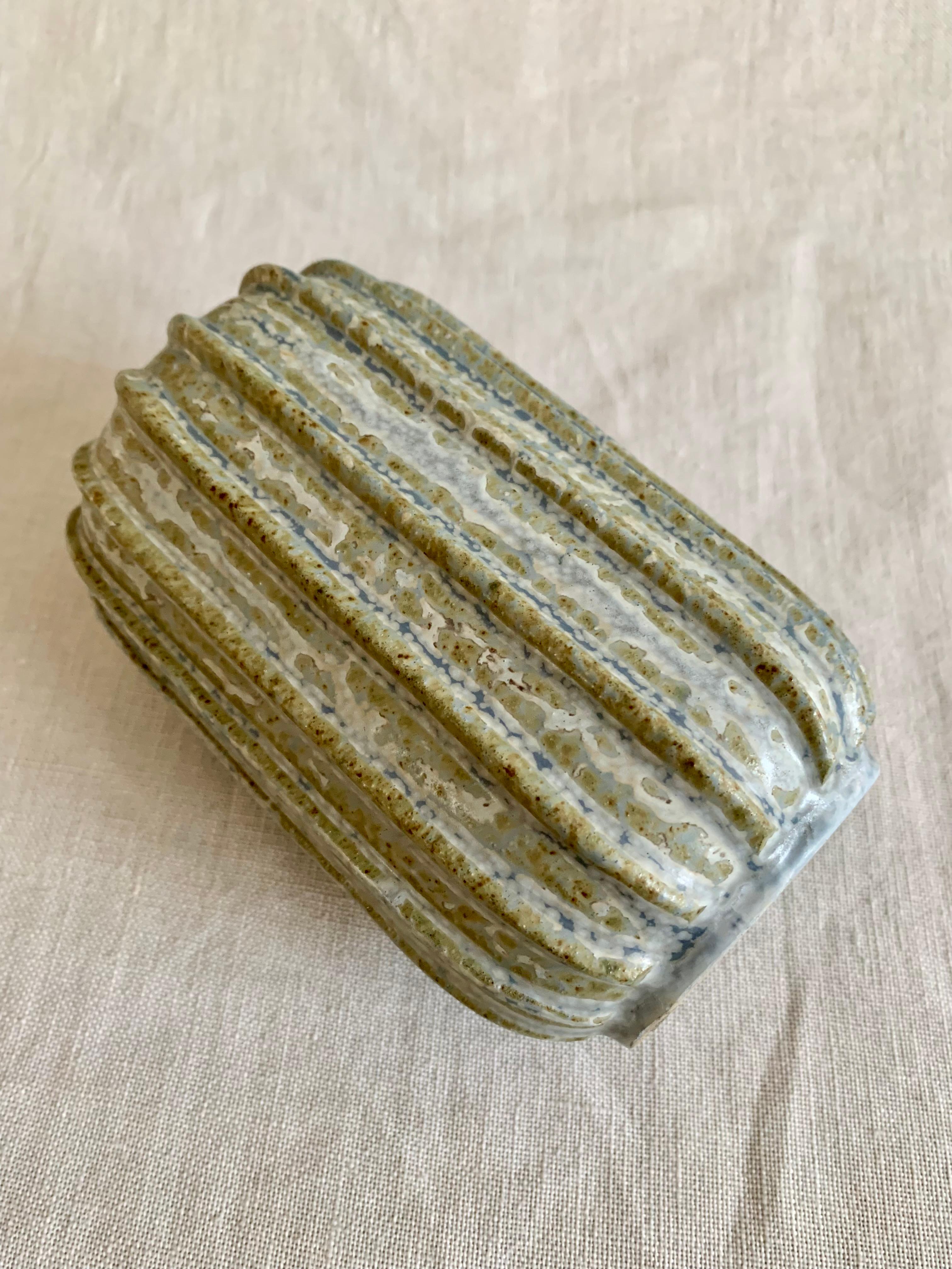 Raro vaso scanalato in gres di Arne Bang Model No. 37, anni '30 in vendita 1